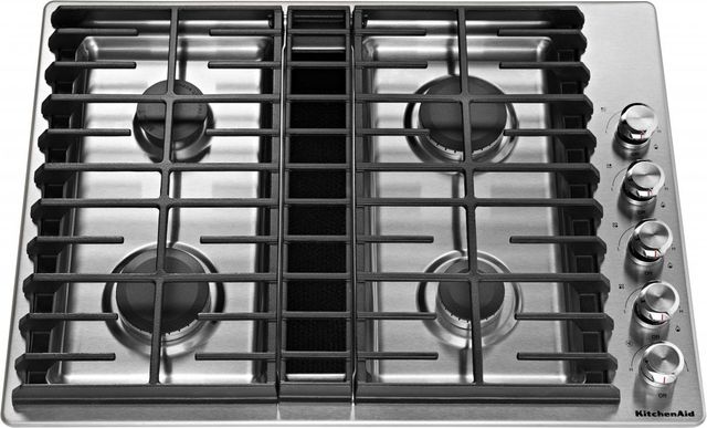 Kitchenaid 30 Stainless Steel Gas Downdraft Cooktop Kcgd500gss