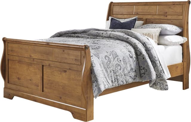 Signature Design by Ashley® 6 Piece Bittersweet Light Brown Queen Sleigh Bedroom Set with Free Mattress Set-1