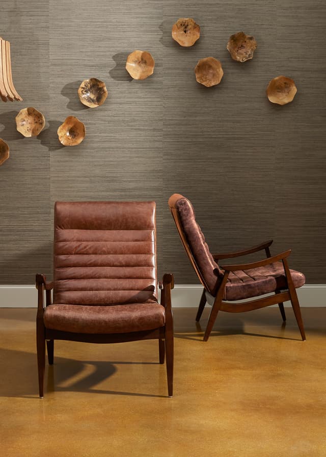 Klaussner® Hans Aren Vint Leather Chair-2