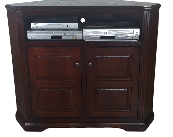 American Heartland Oak Tall Curve Corner Tv Stand 98737 Green