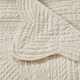 Olliix by Madison Park Cream Tuscany Oversized Quilted Throw with Scalloped Edges-4