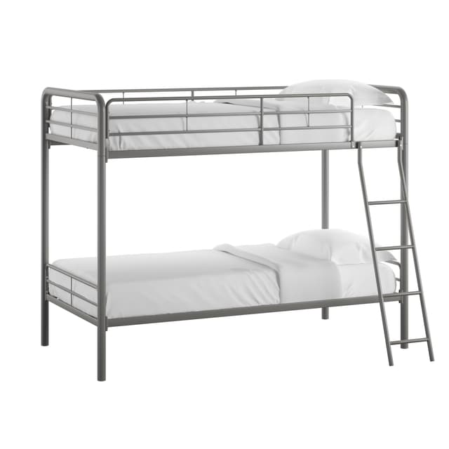 Homelegance® Frosted Gray Twin over Twin Bunk Bed-0