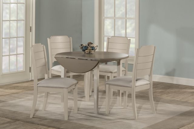 Hillsdale Furniture Clarion 5-Piece Two-Tone Round Drop ...