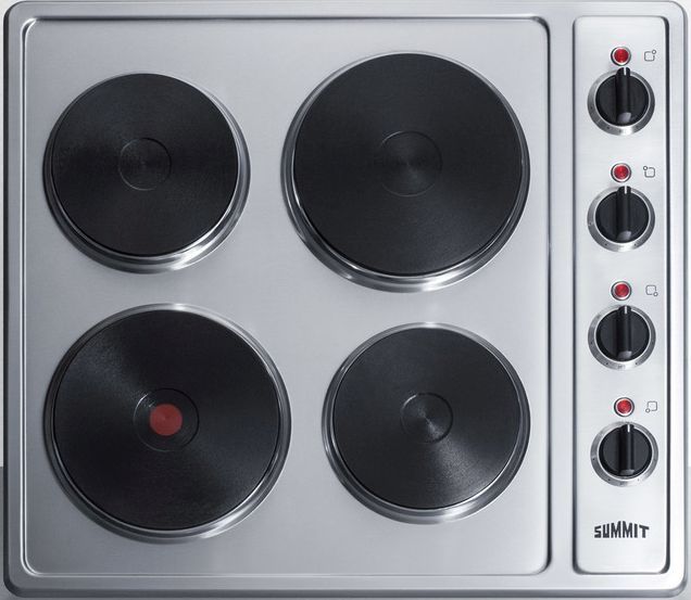 Summit 24 Stainless Steel Electric Cooktop Csd4b24 Bob