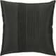 Surya Solid Pleated Black 22"x22" Pillow Shell with Polyester Insert-0