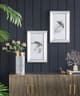 A & B Home 2-Piece Blue/Green Mirrored Frame Bird Wall Art Print Set-4