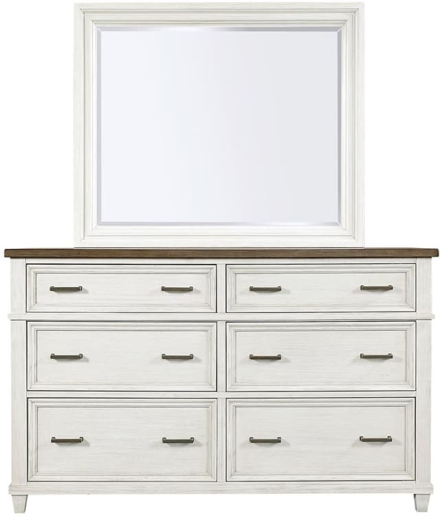 Aspenhome® Caraway Aged Ivory Dresser and Mirror-0