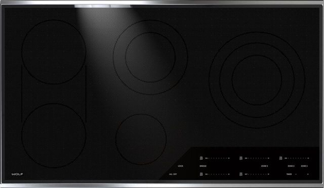 Wolf Transitional 36 Stainless Steel Electric Cooktop Ce365t S