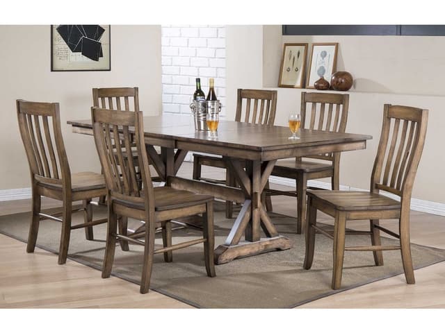 Winners Only® 7 Piece Rectangular Carmel Dining Set-0