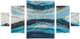 Olliix by Madison Park Blue Set of 5 Midnight Tide Blue Gel Coat Canvas-0