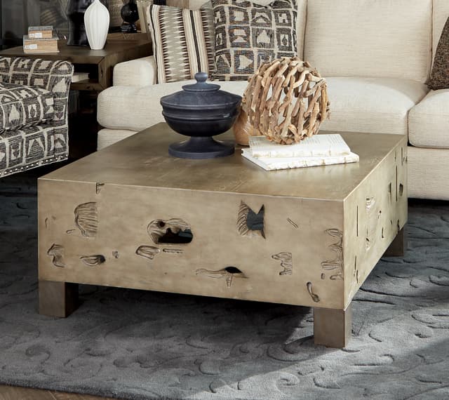 Craftmaster Weathered Gray Cocktail Table-1
