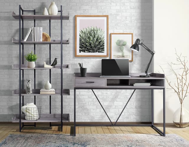 Elements International Gray Preston Desk-3