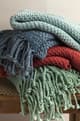 Surya Tibey Aqua 50"x70" Throw Blanket-2