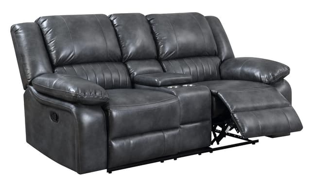 Emerald Home® 2 Piece Navaro Motion Console Loveseat and Recliner Set-2