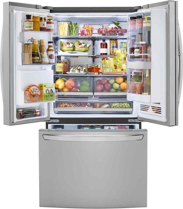 LG 23.5 Cu. Ft. PrintProof™ Stainless Steel Counter Depth French Door Refrigerator-1