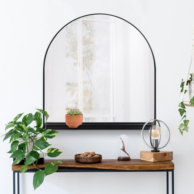 Renwil® Wearstley Black Mirror with Shelf-2
