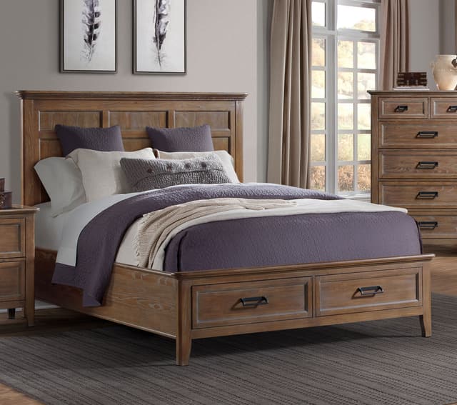 Intercon Alta Harvest Brown King Storage Bed-0