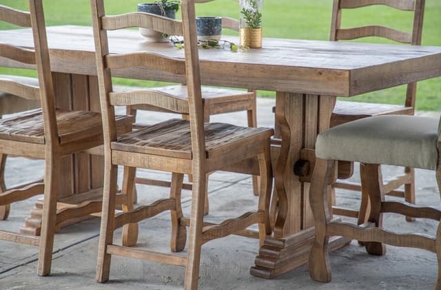 International Furniture Marquez Brown Rectangular Counter Height Table With 4 Wooden Barstools Set-1