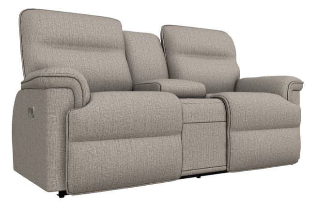 La-Z-Boy® Jay Linen Power Reclining Loveseat with Console and Headrest-0