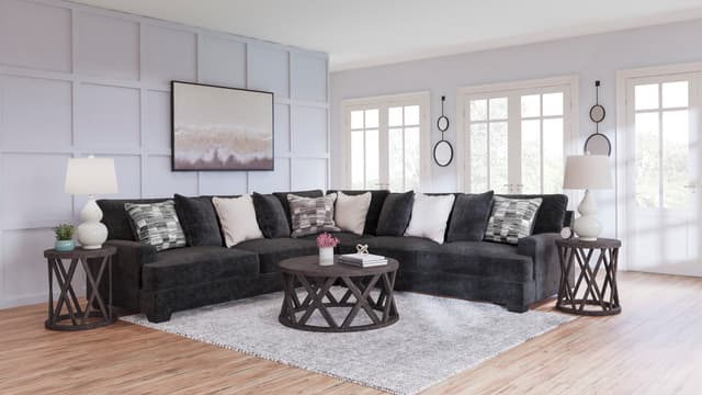 Signature Design by Ashley® Lavernett Charcoal 3-Piece Sectional-0