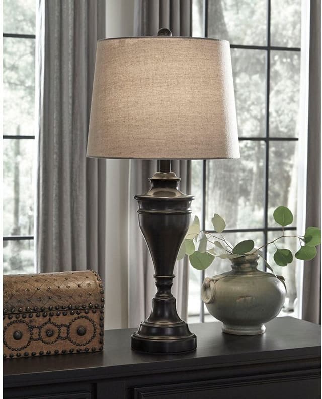 Signature Design by Ashley® Darlita Bronze Finish Metal Table Lamp-2