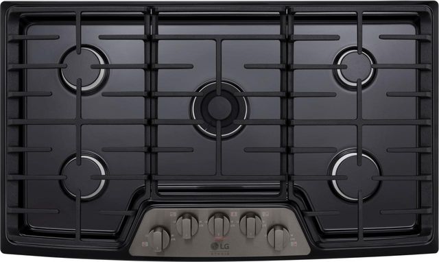 Lg Studio 36 Black Stainless Steel Gas Cooktop Lscg367bd