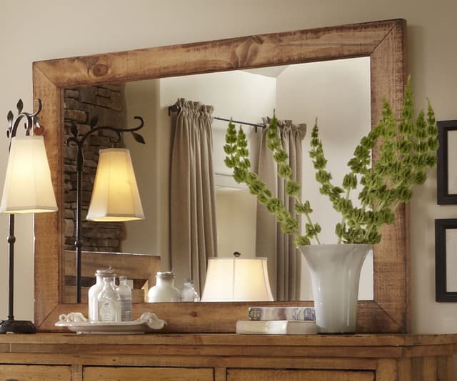 Progressive Furniture Willow Distressed Pine Dresser and Mirror-1