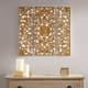 Olliix by Madison Park Gold Set of 3 Piece Gold Medallion 3D Design Canvas-2