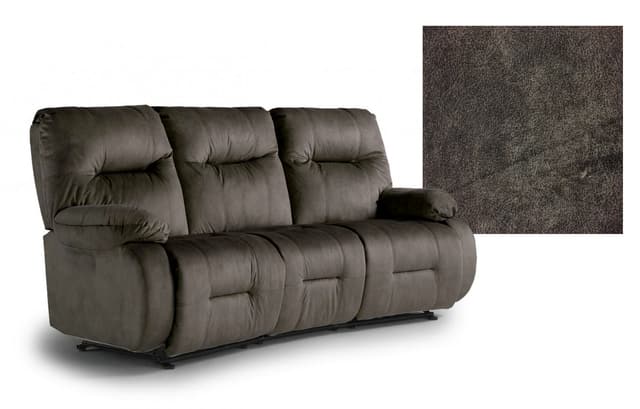 Best Home Furnishings® Brinley Mink Conversation Space Saver® Reclining Sofa-0