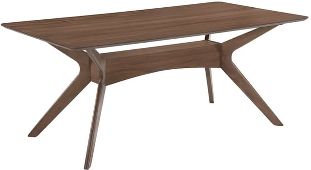 Elements International Razor Walnut 5 Piece Standard Height Rectangle Dining Set-2