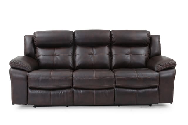 Cheers Leath-Aire Walnut Reclining Sofa-0
