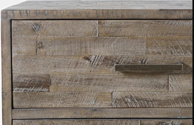 Jofran Inc. East Hampton Distressed Gray Dresser & Mirror Set-4