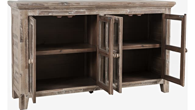 Jofran Inc. 54" Rustic Shores 4 Drawer Low Accent Cabinet-2