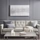 Olliix by Madison Park Silver Trellis Silver Heavy Textured Canvas with Glitter Embellishment-4