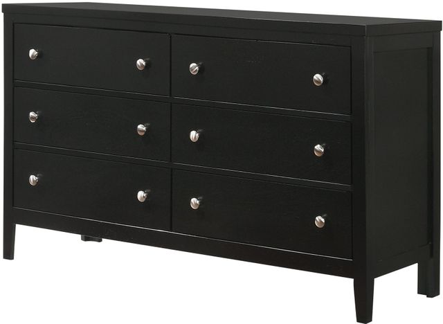 Coaster Oxford Black 6 Drawer Dresser 215863 Furniture City