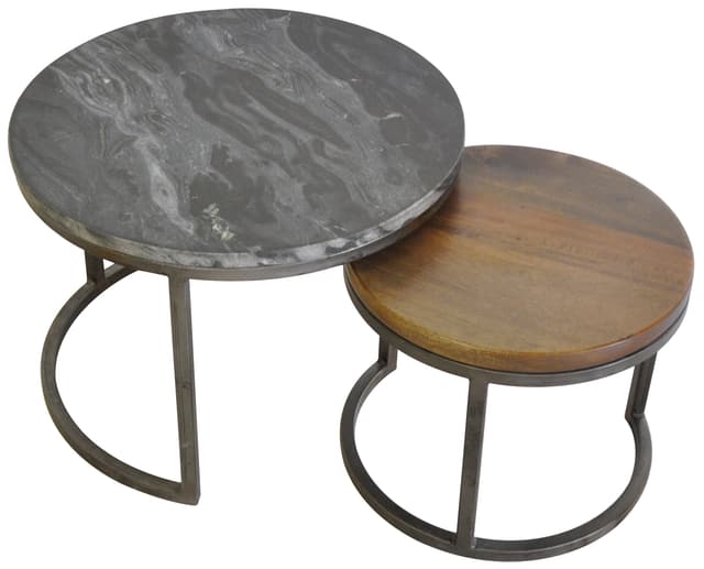 Jaipur Furniture Ideal Counterparts Set of 2 Accent Tables-0