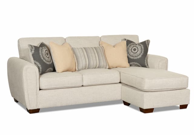 Wood House Upholstery Creme Mason Chaise Sofa-0