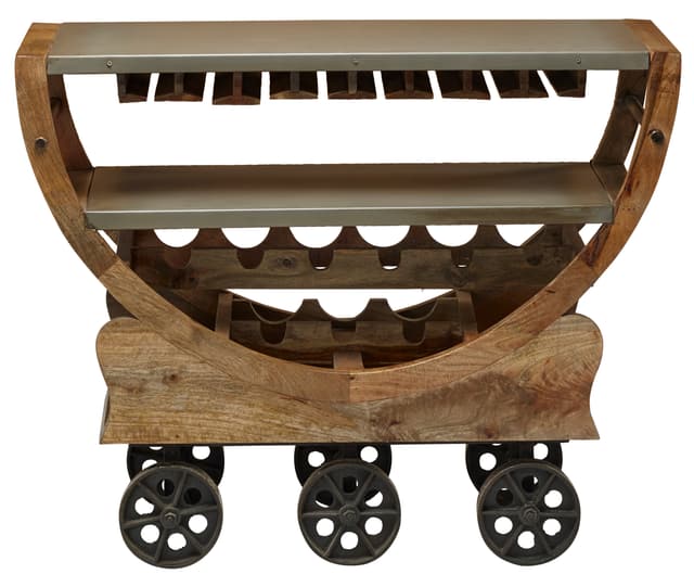 Jaipur Furniture Industrial Guru Wine Cart-1
