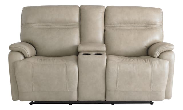 Bassett® Furniture Grant Power Lumbar and Headrest Reclining Console Loveseat-1