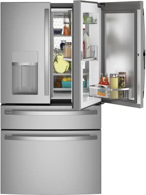 GE Profile Stainless Steel French Door Refrigerator GE Profile 27.6 Cu. Ft. Fingerprint Resistant Stainless Steel French Door Refrigerator