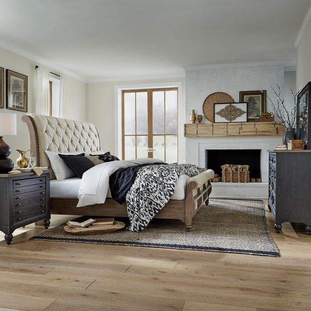 Napa Furniture Design Solid Wood Queen Storage Sleigh Bed P73208243