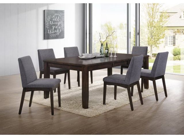 Elements International Piper Deep Espresso 5 Piece Dining Table Set Dpp100dt 4sc Furniture City