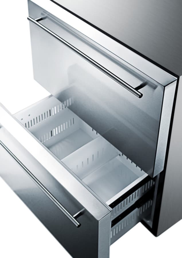 Summit® 4.9 Cu. Ft. Stainless Steel Refrigerator Drawers-3