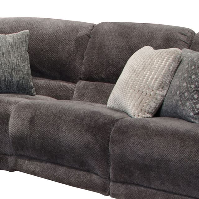 Catnapper Burbank Smoke 7 Piece Power Lay Flat Reclining Sectional (with 2 consoles)-1