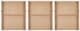 Olliix by Urban Habitat Navy Set of 3 Traveling Road Printed Canvas with Gold Foil-2