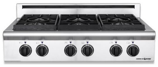 American Range Legend Series 36 Pro Style Gas Slide In Cooktop