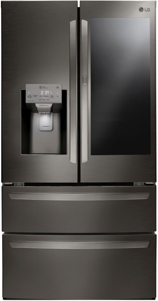 Lg 27 60 Cu Ft Printproof Black Stainless Steel French Door Refrigerator Lmxs28596d