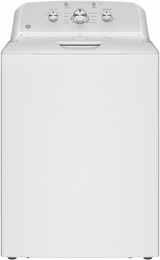 GE® 4.3 Cu. Ft. White Agitator Top Load Washer with Stainless Steel Drum, Cold Plus and Water Level Control