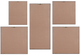 Olliix by Madison Park Blue Horizon 5 Piece Blue Multicolor Gallery Art with Bronze Frame Set-2
