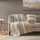 Olliix by Madison Park Zuri Sand Faux Fur Square Pillow-2
